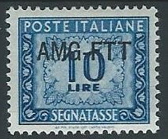1949-54 TRIESTE A SEGNATASSE 10 LIRE MH * - ED092-4 - Portomarken