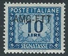 1949-54 TRIESTE A SEGNATASSE 10 LIRE MH * - ED092-7 - Segnatasse
