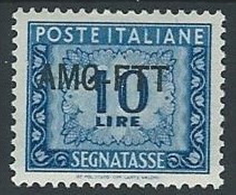 1949-54 TRIESTE A SEGNATASSE 10 LIRE MH * - ED092-8 - Portomarken