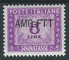 1949-54 TRIESTE A SEGNATASSE 8 LIRE MH * - ED093-3 - Strafport