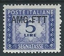 1949-54 TRIESTE A SEGNATASSE 5 LIRE MH * - ED093-4 - Segnatasse