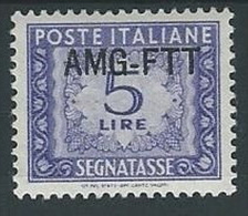 1949-54 TRIESTE A SEGNATASSE 5 LIRE MH * - ED093-5 - Strafport