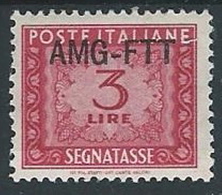 1949-54 TRIESTE A SEGNATASSE 3 LIRE MH * - ED096 - Portomarken