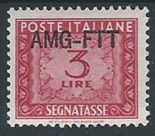 1949-54 TRIESTE A SEGNATASSE 3 LIRE MH * - ED096-6 - Segnatasse