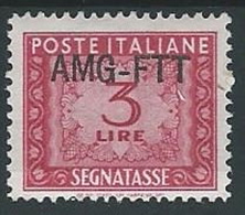 1949-54 TRIESTE A SEGNATASSE 3 LIRE MH * - ED096-9 - Postage Due