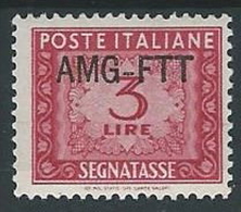 1949-54 TRIESTE A SEGNATASSE 3 LIRE MH * - ED096-10 - Strafport