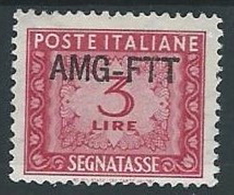 1949-54 TRIESTE A SEGNATASSE 3 LIRE MH * - ED096-11 - Portomarken