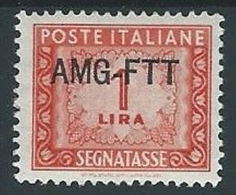 1949-54 TRIESTE A SEGNATASSE 1 LIRA MH * - ED097 - Portomarken