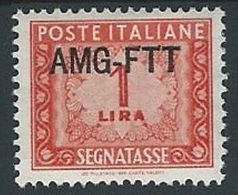 1949-54 TRIESTE A SEGNATASSE 1 LIRA MH * - ED097-3 - Segnatasse