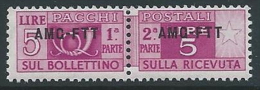 1949-53 TRIESTE A PACCHI POSTALI 5 LIRE MNH ** - ED103-3 - Colis Postaux/concession