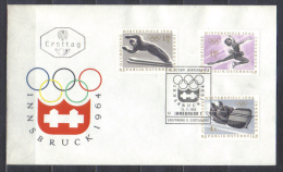 Austria FDC Mi 1136-1142 Winter Olympics 1964 - Winter 1964: Innsbruck