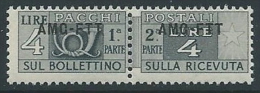 1949-53 TRIESTE A PACCHI POSTALI 4 LIRE MNH ** - ED109-9 - Postal And Consigned Parcels