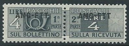 1949-53 TRIESTE A PACCHI POSTALI 4 LIRE MNH ** - ED111 - Pacchi Postali/in Concessione