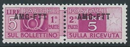 1949-53 TRIESTE A PACCHI POSTALI 5 LIRE MNH ** - ED115 - Postal And Consigned Parcels