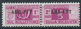 1949-53 TRIESTE A PACCHI POSTALI 5 LIRE MNH ** - ED115-4 - Paquetes Postales/consigna