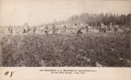 CPA August 1918 13th Regiment U.S. Marines At Quantico - On The Rifle Range (A63, Ww1, Wk1) - Autres & Non Classés