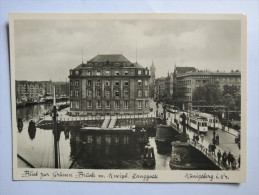 (4/4/82) AK "Königsberg I. Pr." Blick Zur Grünen Brücke Mit Kneiph. Langgasse Um 1936 - Ostpreussen