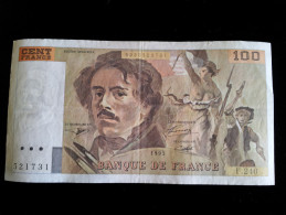 Billet 100 Francs "Delacroix"  -1993,  F.240 - 100 F 1978-1995 ''Delacroix''