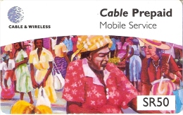 TARJETA DE SEYCHELLES DE CABLE&WIRELESS DE UNA PINTURA DE CHARLES DODO SR50 - Seychellen