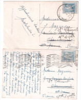 2 CARTES POSTALES PHOTO 1933  A DESTINATION DE LA FRANCE - Briefe U. Dokumente