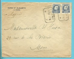 213 Op Brief Per EXPRES Met Telegraafstempel PANNE (VK) - 1921-1925 Kleine Montenez