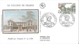 Enveloppe FDC Soie - Le Collège De France - Paris - 1997 - 1990-1999