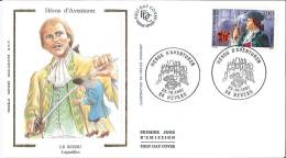 Enveloppe FDC Soie - Héros D'Aventures - Le Bossu - Nevers - 1997 - 1990-1999