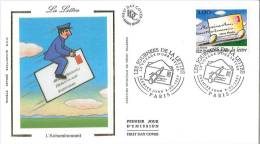 Enveloppe FDC Soie - La Lettre - L'acheminement - Paris - 1997 - 1990-1999