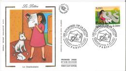 Enveloppe FDC Soie - La Lettre - Le Destinataire - Paris - 1997 - 1990-1999