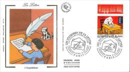 Enveloppe FDC Soie - La Lettre - L'expéditeur - Paris - 1997 - 1990-1999