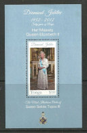 Diamond Jubilee De La Reine Elisabeth II, 2012.. Un BF Neuf **.  (haute Faciale $ 10.00) - Tonga (1970-...)