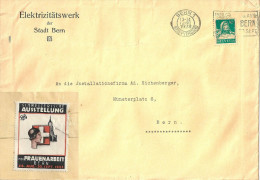 Brief  "EWB Der Stadt Bern"  (Vignette SAFFA, Bern)           1928 - Lettres & Documents