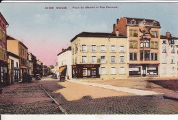 DIEUZE-DUSS (Moselle) Place Du Marché Et Rue Poincaré - Librairie Et Banque Populaire De Metz  - VOIR 2 SCANS - - Dieuze