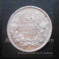 Boris III - 20 Lv- Bulgaria 1930 Year - Silver Coin - Bulgaria