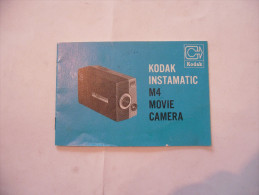 KODAK INSTAMATIC M4 MOVIE CAMERA  LIBRETTO OPUSCOLO ISTRUZIONI ANNI 60 - Matériel & Accessoires