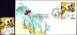 ISRAEL 2014 - Memorial Day 2014 - Poetry - "Homecoming" - Poem By Yosef Sarig - A Stamp With A Tab - MNH & FDC - Cartas & Documentos