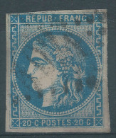 Lot N°25287    Variété/n°45, Oblit GC, Point Blanc Face Au Nez, Filet EST - 1870 Ausgabe Bordeaux