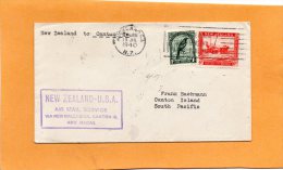 New Zealand To USA 1940 Air Mail Cover - Airmail