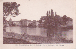 CPA Malicorne-sur-Sarthe - Vue Sur Les Moulins Et Le Château - 1948 (3680) - Malícorne Sur Sarthe