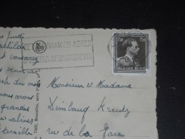 LETTRE BELGIQUE AVEC YT 1005 - ROI LEOPOLD III - FLAMME OOSTENDE - CPSM TEMPETE OSTENDE - - Covers & Documents