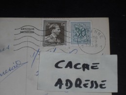 LETTRE BELGIQUE AVEC YT 1005 ET 1027 - FLAMME MUETTE DE PANNE LA PANNE - CPA MALLE OSTENDE DOUVRES - LE PRINCE ALBERT - - Storia Postale