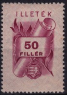 1946 Hungary - Revenue, Tax Stamp - 50 F - MNH - Steuermarken