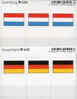 2x3 In Farbe Flaggen-Sticker BRD+Luxembourg 7€ Kennzeichnung An Alben Karte Sammlungen LINDNER 654+630 Flags Germany Lux - Libros