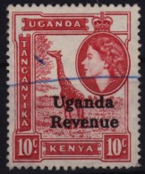 Giraffe - Revenue Stamp - Uganda Kenya / Used - Jirafas