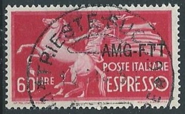 1950 TRIESTE A USATO ESPRESSO 60 LIRE - ED142 - Express Mail