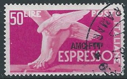 1952 TRIESTE A USATO ESPRESSO 50 LIRE - ED142-2 - Exprespost