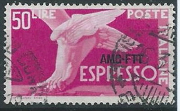 1952 TRIESTE A USATO ESPRESSO 50 LIRE - ED142-3 - Eilsendung (Eilpost)