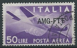 1949-52 TRIESTE A USATO POSTA AEREA DEMOCRATICA 50 LIRE - ED144-2 - Posta Aerea