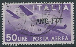 1949-52 TRIESTE A USATO POSTA AEREA DEMOCRATICA 50 LIRE - ED144-3 - Posta Aerea