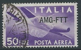 1949-52 TRIESTE A USATO POSTA AEREA DEMOCRATICA 50 LIRE - ED144-5 - Posta Aerea